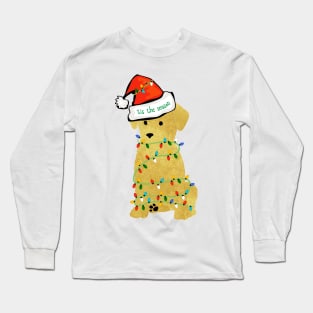 Cute Christmas Golden Retriever Puppy Long Sleeve T-Shirt